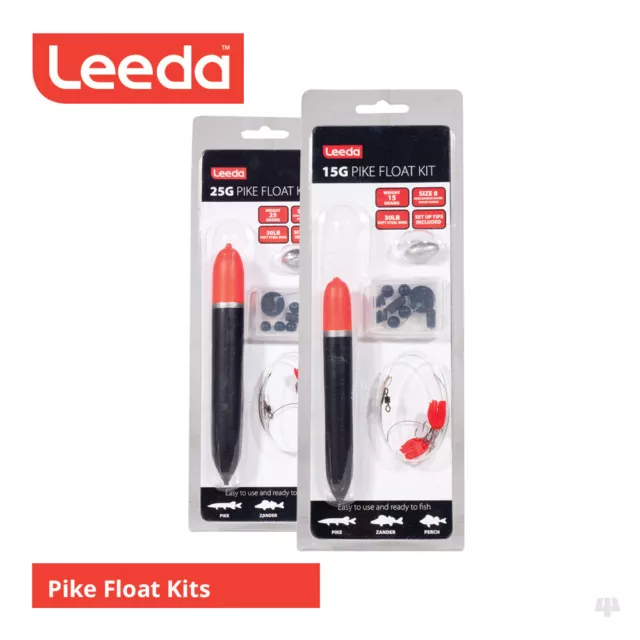 Leeda Pike Float Kits - Zander Predator Catfish Sea Dead Bait Fishing Tackle