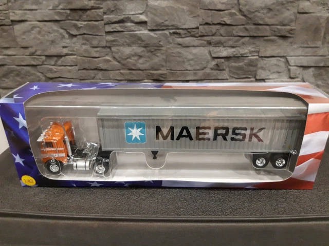 Camion Américain Altaya Freightliner FLD112 1990 Semi-remorque Fourgon échelle 1/43