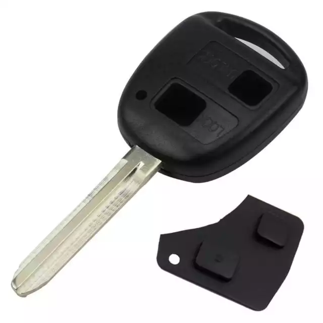 Mando inalambrico con llave de 2 botones Compatible Toyota Celica Yaris Negro