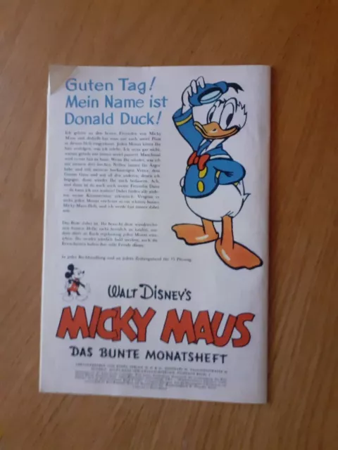 Walt Disney Micky Maus Nr.1 September 1951 Das Bunte Monatsheft