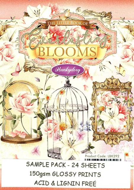 EVERLASTING BLOOMS Hunkydory Little Book Sample Pack LBK292 -  24 Floral pages