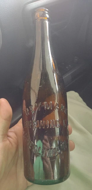 Vintage Reymann Brewing Co. Wheeling, W. VA. Embossed Brown Glass Beer Bottle