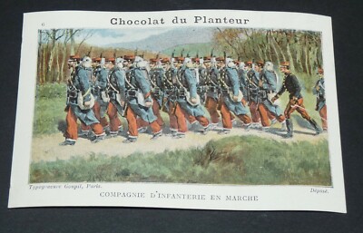 CHROMO BON-POINT ECOLE 1885-1900 HACHETTE ARMEE ALLEMAGNE INFANTERIE 58e REGT 