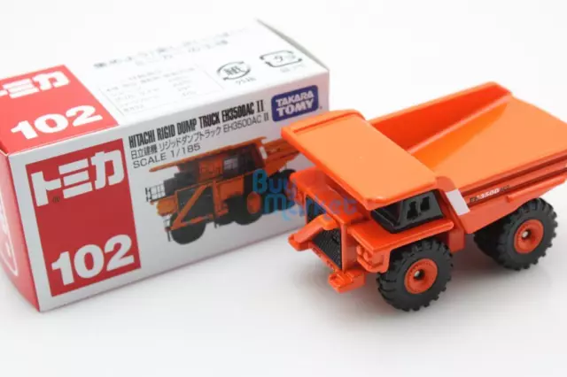 Takara Tomica Tomy 102 Hitachi Rigid Cump Tuck Scale 1/185 Diecast Toy Car Japan