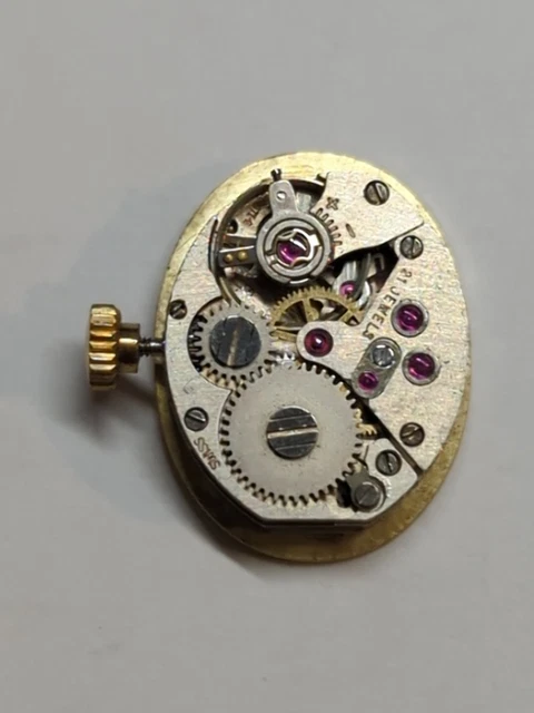 Mouvement De Montre Mécanique FHF 59-21 Secur Avec Cadran Et Aiguilles - Occasion Fonctionnel