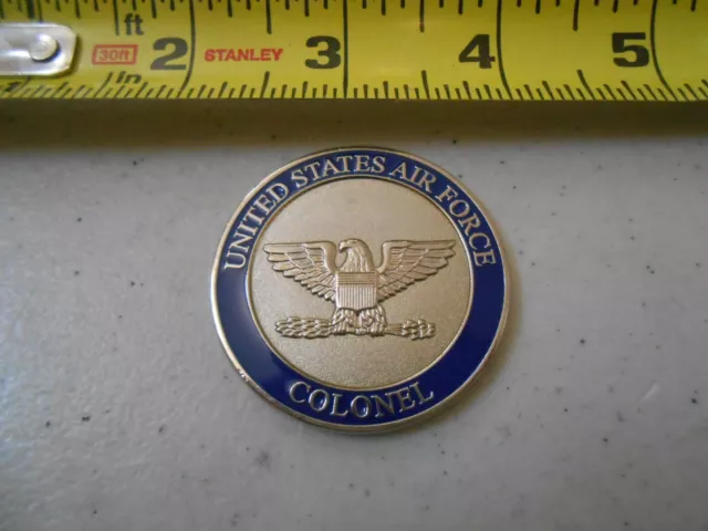 Rare Engraved Colonel Air Force Usaf Military Challenge Coin