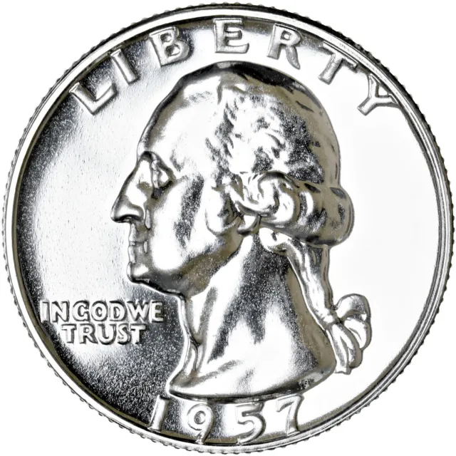 1957 (P) Washington Quarter Gem Proof 90% Silver Coin