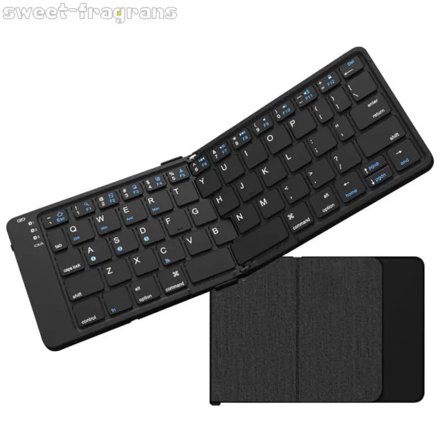 Portable Wireless Bluetooth v5.1 Folding Up to 3 Devices Mini  travel Keyboard
