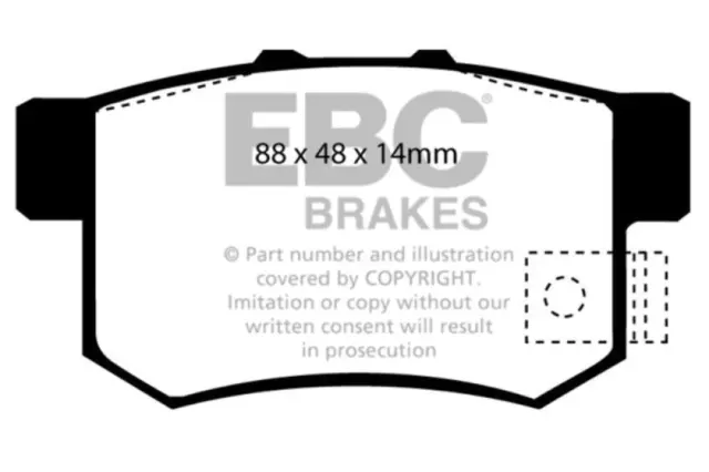 EBC Dp3781/2c Bremsscheiben Bremsbelagsatz Für 01 03 Acura CL 3 2 Redstuff Rear