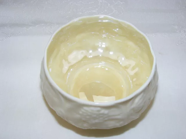 Vintage Pottery by Belleek Ireland Yellow Mini Open Sugar Bowl Serenity 2