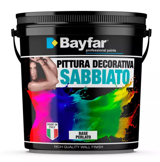 Pittura decorativa perlato effetto sabbiato metallico perlescente Fine 2,5 LT