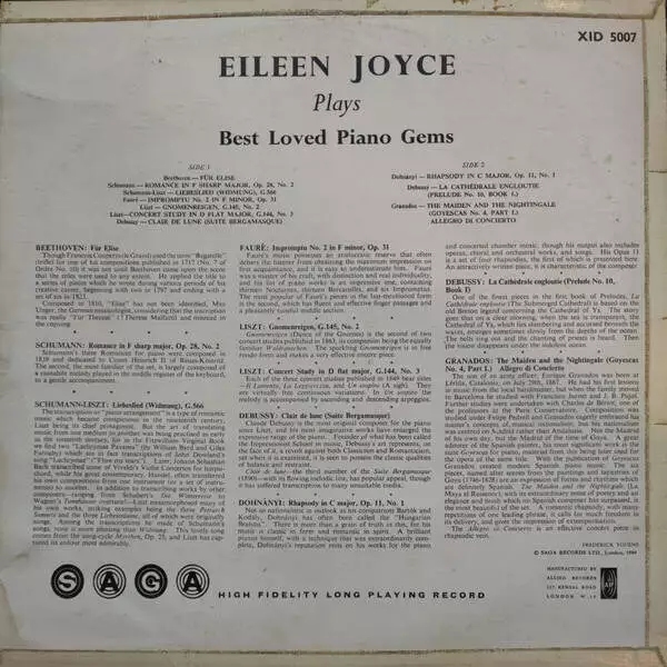 Eileen Joyce - Eileen Joyce spielt beliebteste Klavieredelsteine (Vinyl) 2