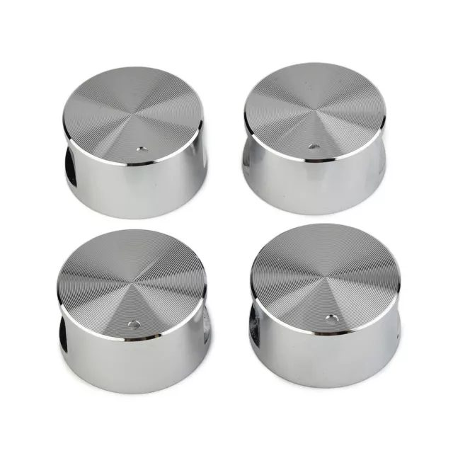 4x Metal Gas Cooker Oven Stove Knob Control Rotary-6mm Silver Universal