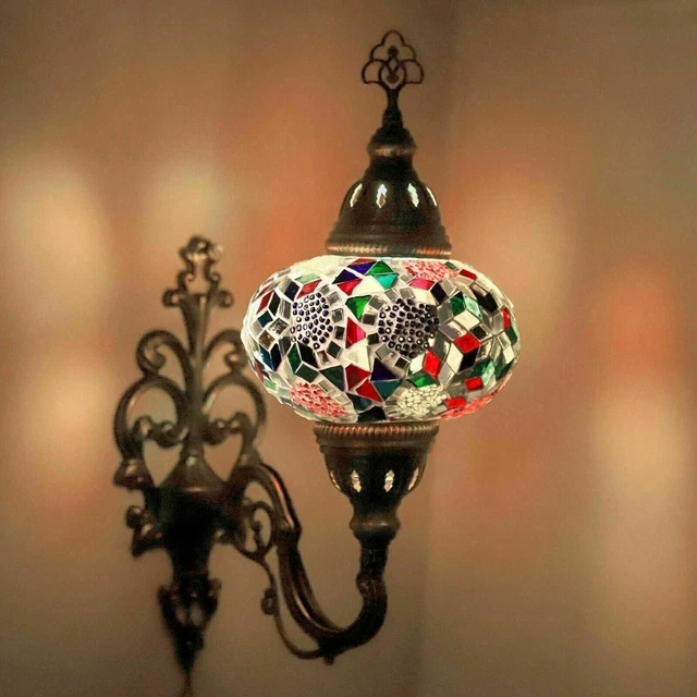 Lampe Plafonnier Mosaïque Marocaine/turque - Style Tiffany - Avec Ampoule LED Incluse - Neuf