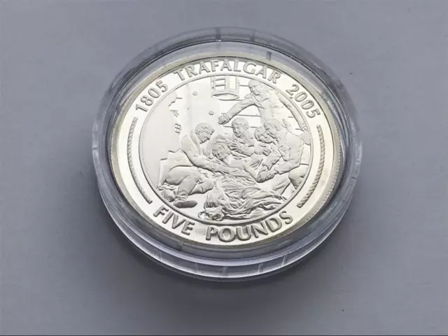 2005 Gibraltar Silber Beweis Die Tod Von Nelson Mit Offiziere Fünf 2.3kg Münze