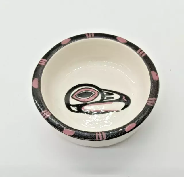 Lambert Pottery British Columbia Canada Man In The Moon Totem Trinket Dish 1972