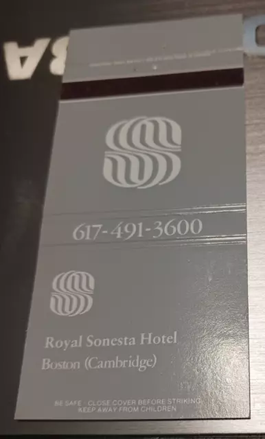 Vintage Matchbook Royal Sonesta Hotel Boston Cambridge Massachusetts C39