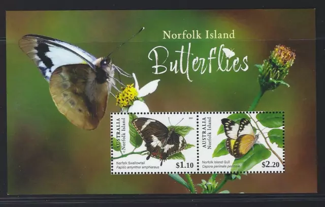 Australia 2021 Norfolk Island Butterflies  Miniature Sheet Unmounted Mint, Mnh