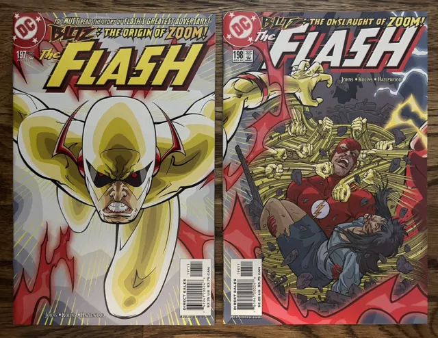 The Flash Vol 2 #197 198 1st App / Origin Prof Zoom Hunter Zolomon DC 2003 NM