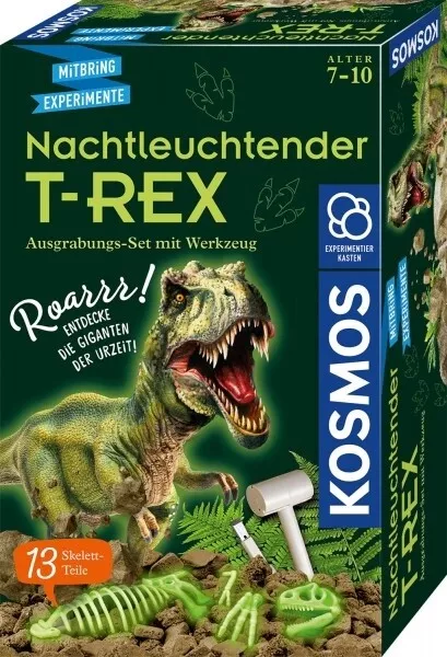 Nachtleuchtender T-Rex Dinosaurier Ausgrabungs Set Von Kosmos 65802 Neu Ovp