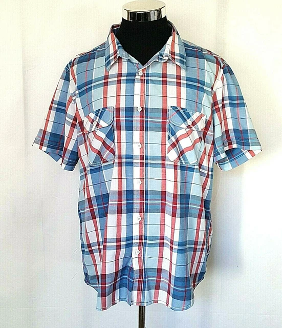 American Rag CIE Mens XXL Shirt Multicolor Plaid Work Travel Vacation Casual
