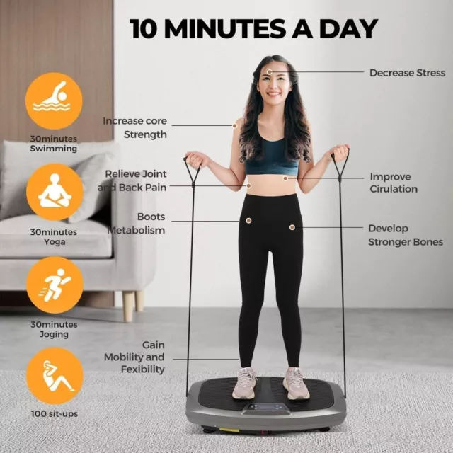 Slim Vibration Plate Exercise Machine Whole Body Workout Fitness Vibration Plate