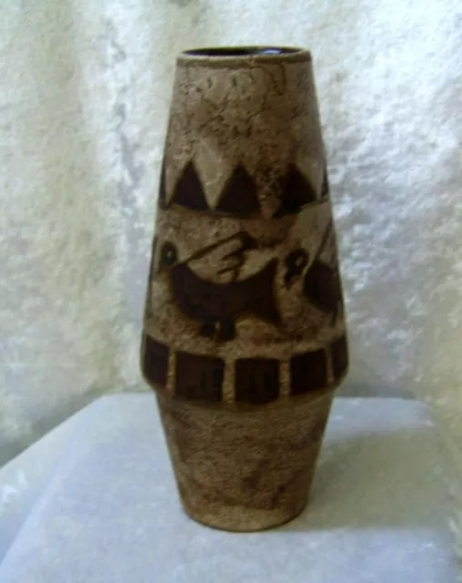 Ceramano Agina Vase WGP Hans Welling N°128 Keramik 60er/70er sign. Vogel 17,5cm