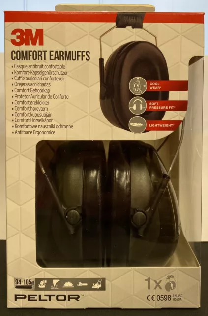 3M Peltor Optime 2 II Comfort Earmuffs Ear Defenders Black H520A (H31) BRAND NEW