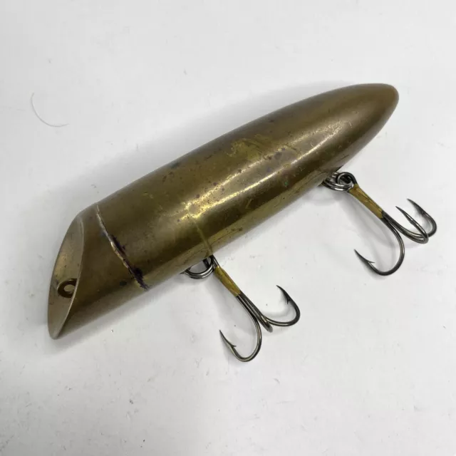 Vintage BUCK'S BAITS BUCK PERRY SPOONPLUG Brass 3 3/4 Wobbler Spoon Fishin  Lure