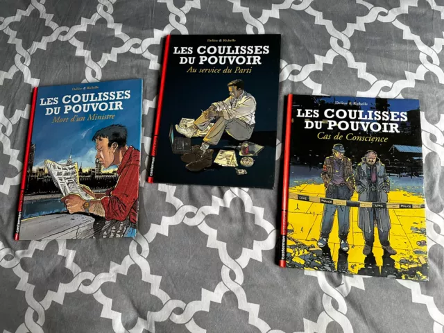 Les Coulisses du pouvoir : Lot 3 albums BD, tomes 1 - 2 - 3 Delitte & Richelle