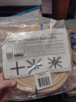 Kit de tejido de cesta adorno de Navidad panadero con instrucciones