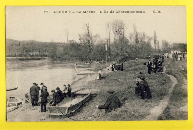 cpa FRANCE 94 - MAISONS ALFORT La Marne L'ILE de CHARENTONNEAU Belle Animation