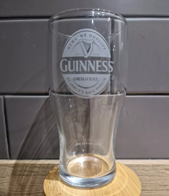 Guinness Pint Glass Guinness Original Dublin Logo Collectable