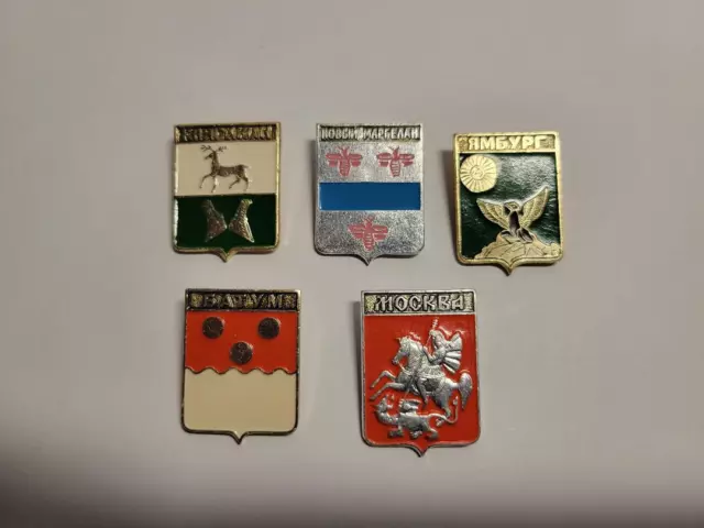 Soviet Russian Pin/Badge USSR Lot of 5