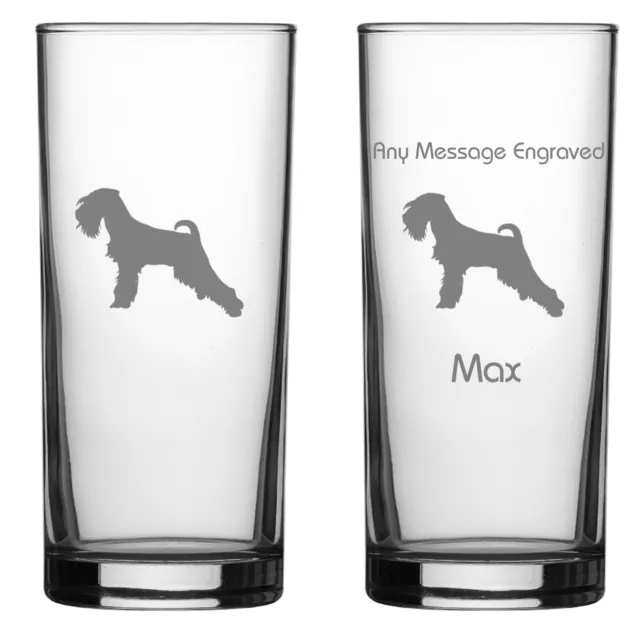 Schnauzer Dog Highball Glass Personalised Schnauzer Gift Engraved Dog Lover Gift