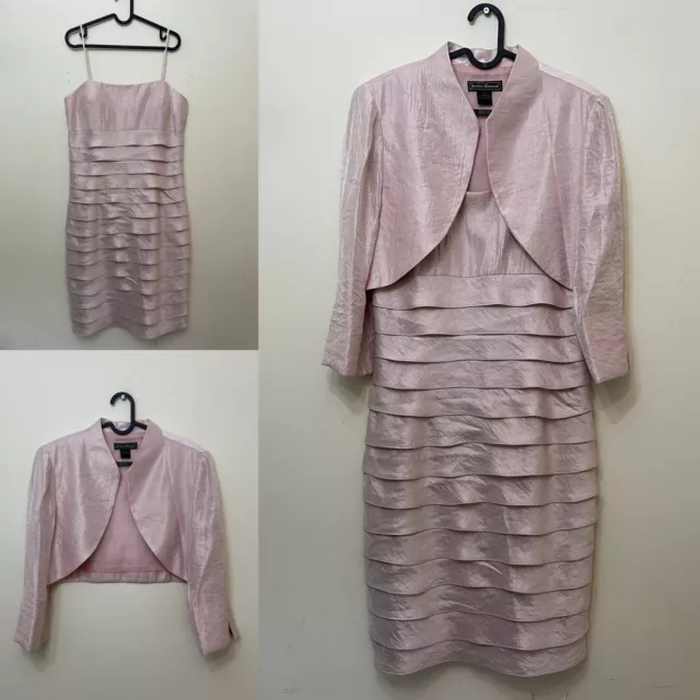 Abito abito Jessica Howard bolero rosa arricciacapelli matrimonio madre della sposa taglia 12