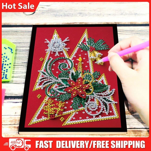 Christmas Mosaic Diamond Notebook Jewelry Diary Book Notepad Kids Students Craft