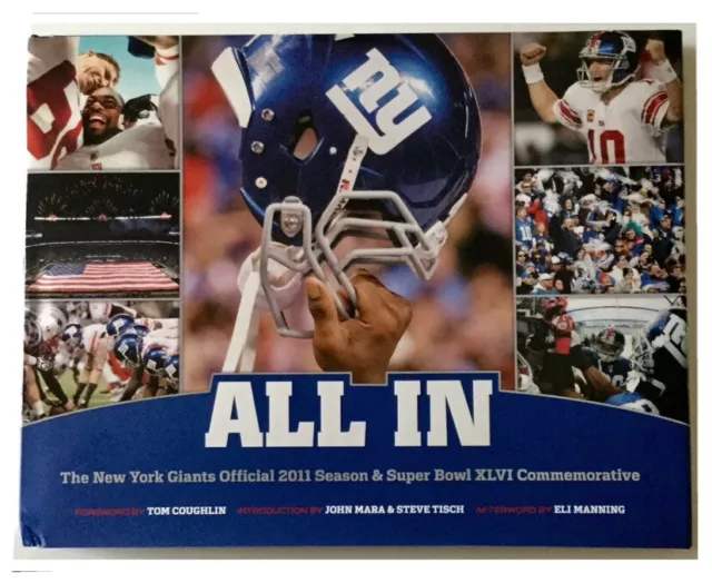 New York Giants NFL Super Bowl XLVI 46 2011 Champions All In Hardback Book