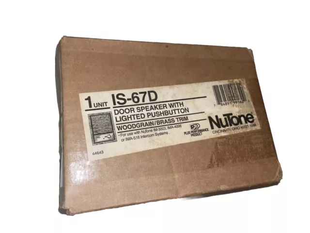 Intercomunicador de puerta Nutone IS-67D grano de madera con botón iluminado IM-4006 IS67