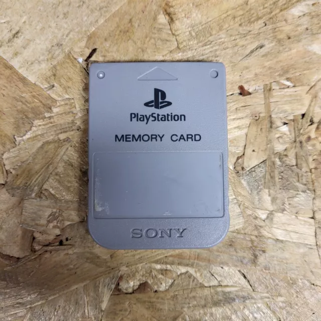 Grey Official PS1 Memory Card - Sony PlayStation One Tested Genuine SCPH-1020