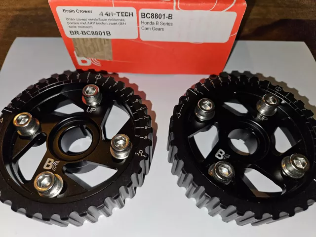 BC8801B Honda B Series Brian Crower Black Adjustable Cam Gears B16A2 B18C B18C6 