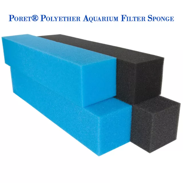 Sponge aquarium Poret® Polyether Filter Foam Media HMF Block pond Fish Tank 10cm