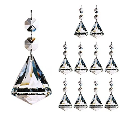 10pcs Crystal Ball Prisms Chandelier Parts Pendant, Hanging Glass Crystals