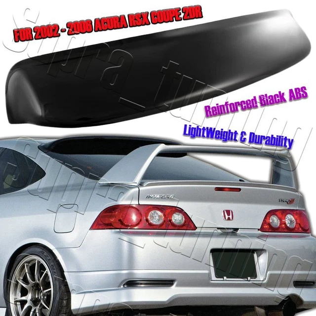 ABS Plastic For 2002-2006 Acura RSX Black Rear Roof Spoiler Window Visor Wing