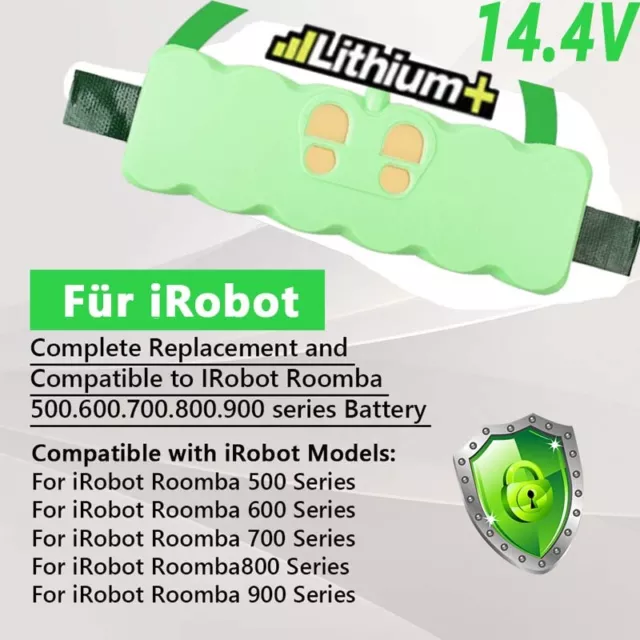 NEU Für Original iRobot Roomba 14.4V 6400mAh Li-ion Akku Replace 500 510 530 570