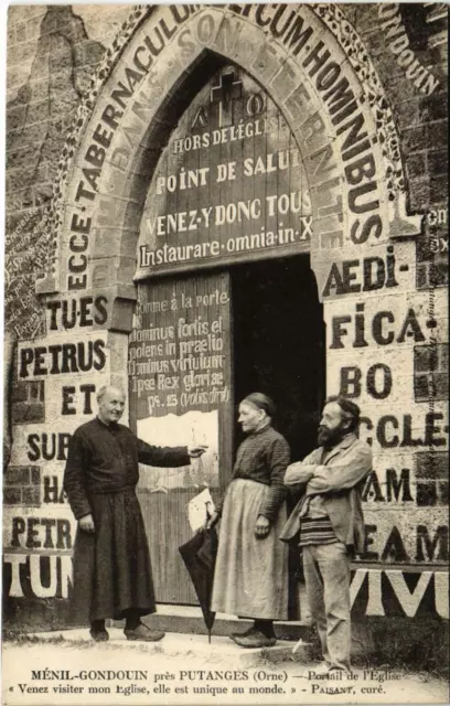 CPA AK Menil Gondouin Orne - Portail de L'Eglise (800297)