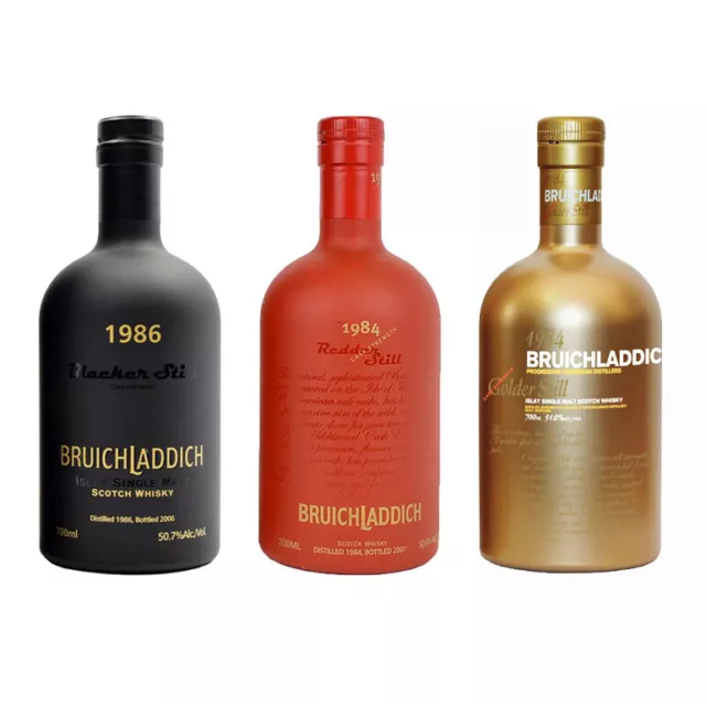 Bruichladdich Blacker, Redder and Golder Still Cask Strength Bundle 2