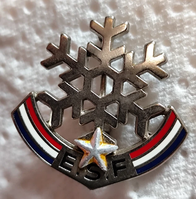Broche Insigne ESF Enfant Flocon 1 étoile – Brevet Fournier – Badge Pin's – Bon état