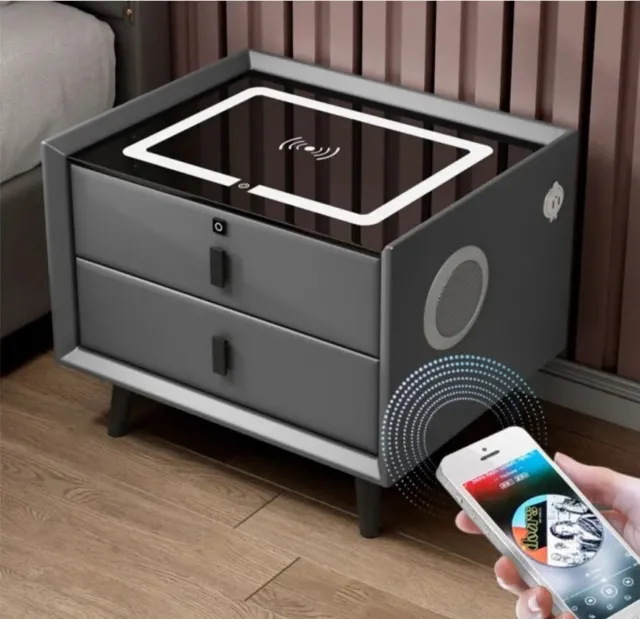 New Nordic Bedroom Smart Bedside All Inclusive Tech Belt Speaker and LED Light D