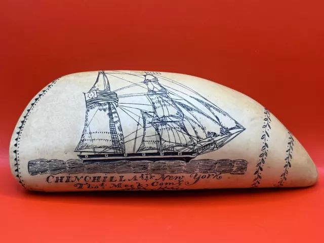 Faux Scrimshaw Whale Tooth Tamaahmaah, Chinchilla PMS Artek
